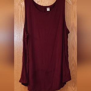 Maroon sleeveless top